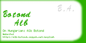 botond alb business card